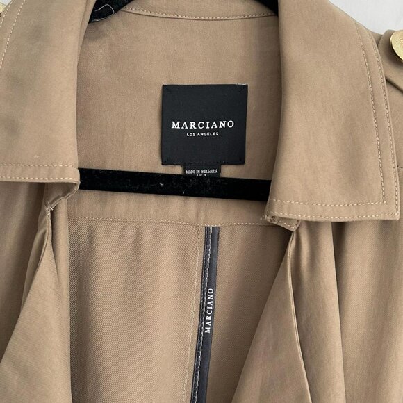 Marciano Los Angeles Khaki OliveTrench Coat – Effortlessly Sophisticated Drape - Picture 4 of 8